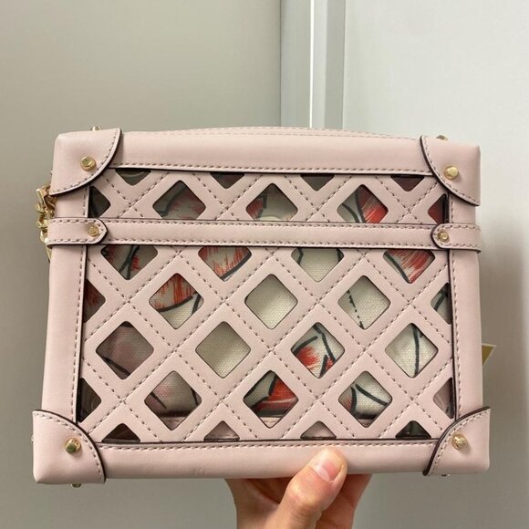 Michael Kors Theodora Small Zip Trunk Crossbody in Powder Blush - Picture 3 of 12